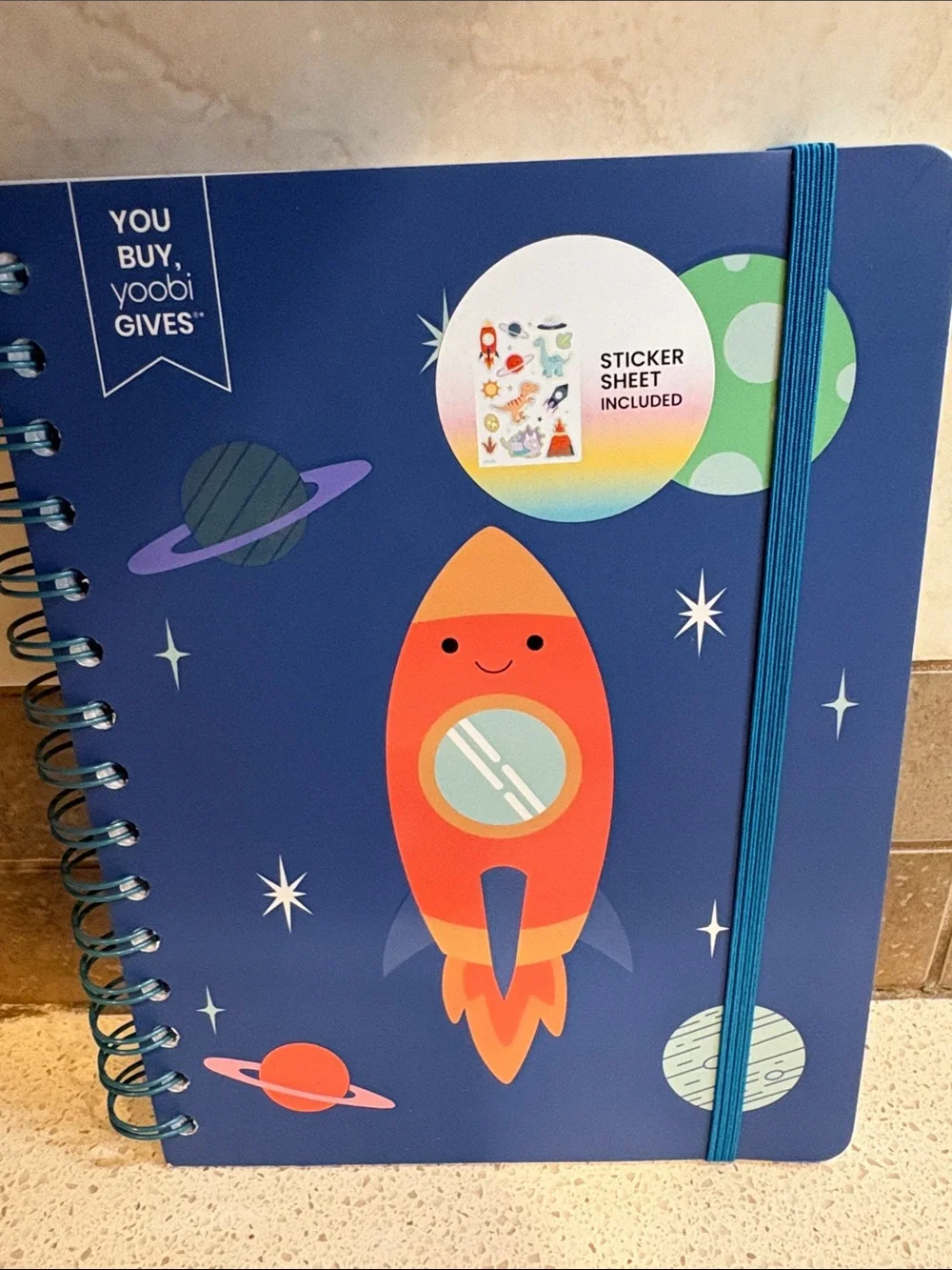 Yoobi Set NWT Rocket & Astronaut Journal, Sticker Set, & 6 different Pens